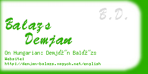 balazs demjan business card